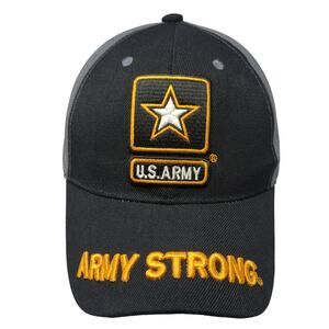 U.S. Army Strong Strapback Baseball Cap Multi One Size Embroidered K&S Unique